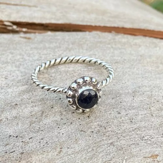 Black Onyx 925 Sterling Silver Independence Day Ring Jewelry All Size AM-660