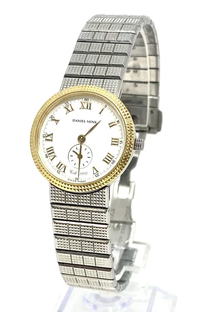 DANIEL MINK Two Tone 18K Yg&Ss Unisex Quartz Elegant Watch 