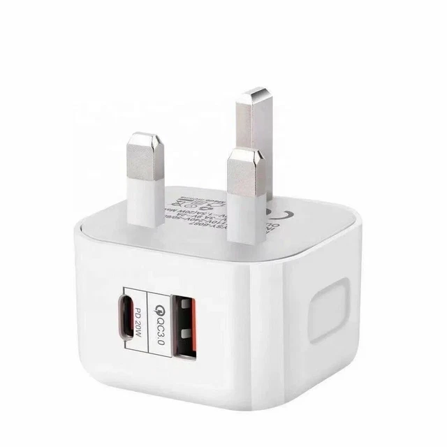 For iPhone 14 13 12 11 Pro XR XS Fast Charging 20W USB-C PD Plug Charger Cable 3