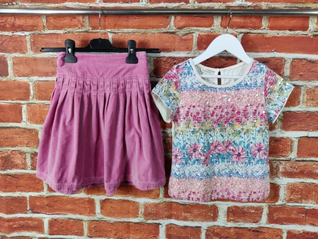Girls Bundle Age 5-6 Years Next Monsoon Skirt Floral Sequin Tee Partywear 116Cm