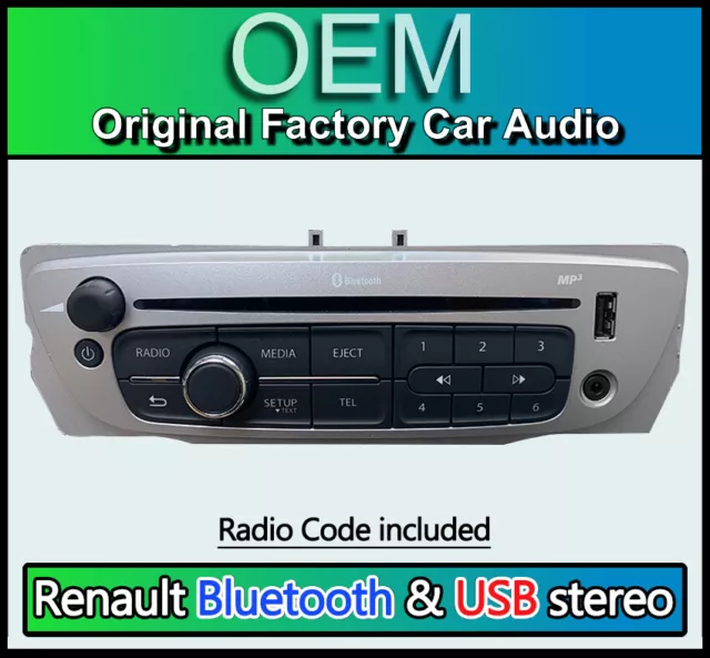 Renault radio CD player car stereo with Radio code and removal keys  281150049RT