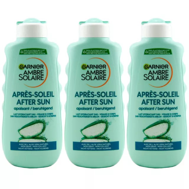 Garnier AFTER SUN LATTE 3 x 200 ml umidità 24 ore - non grasso / adesivo