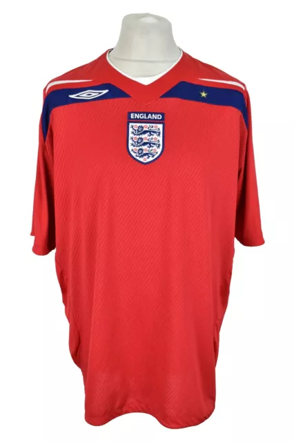 NIKE England 2006-08 Away Football T-Shirt size 2XL Mens Red Outerwear Outdoors