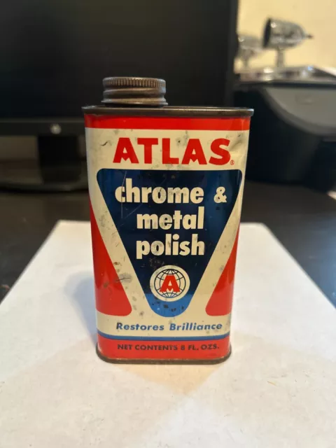 VINTAGE GM CHROME CLEANER AND POLISH METAL CAN