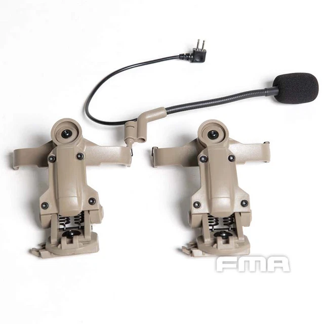 Fma & FCS Peltor Comtac Back Flip Fast Helmet Bracket C3 To Amp Headset Mount