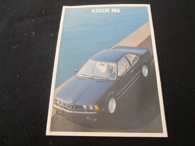 1987 1988 BMW 635CSi M6 Brochure M 635 CSi E24 6 Series Deluxe US Sales Catalog