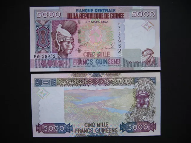 GUINEA  5000 Francs 2012  (P41b)  UNC