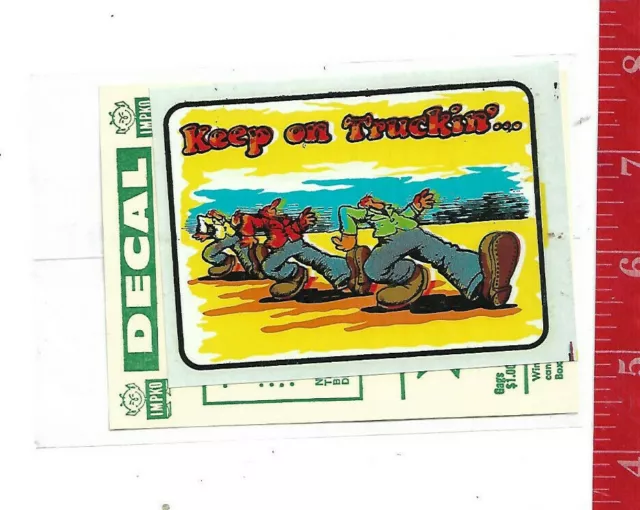 Vintage original Impko travel water decal Keep on Truckin'