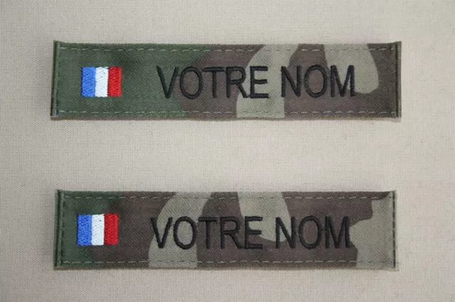 BANDE PATRONYMIQUE KAKI avec drapeau France (par 3) ( frais de