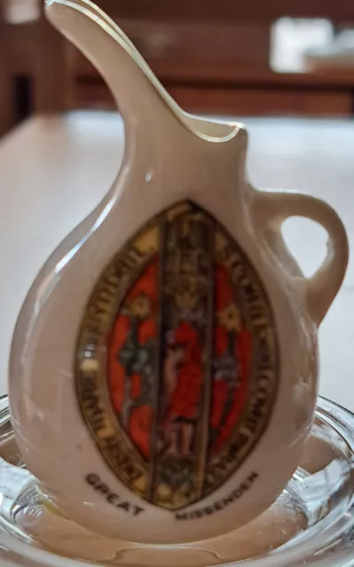 Vintage Arcadian crested souvenir ware miniature jug - Great Missenden emblem