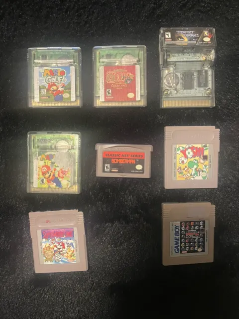 Nintendo GameBoy / Color / GBA Lot Zelda, Mario, Yoshi, Perfect Dark, Bomberman