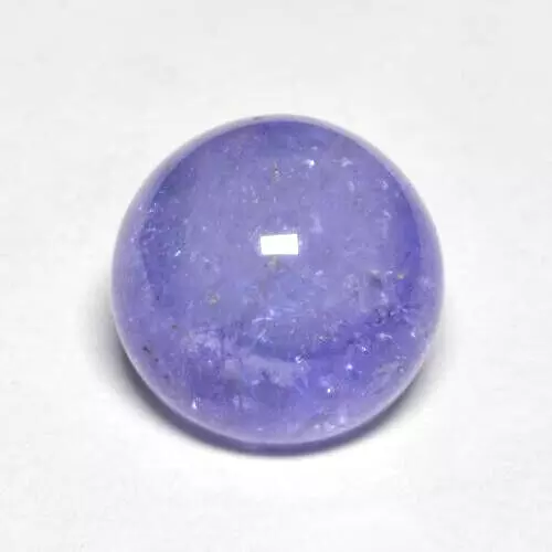 NATURAL TANZANITE, ROUND CABOCHON-CUT, 6mm, LIGHT PURPLE/BLUE GEM (APP £196)