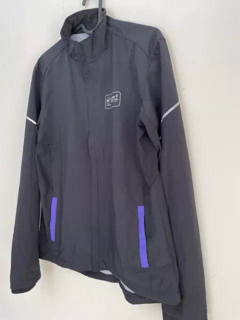 Virgin London Marathon Jacket Women’s Size M Full Zip Grey Blue