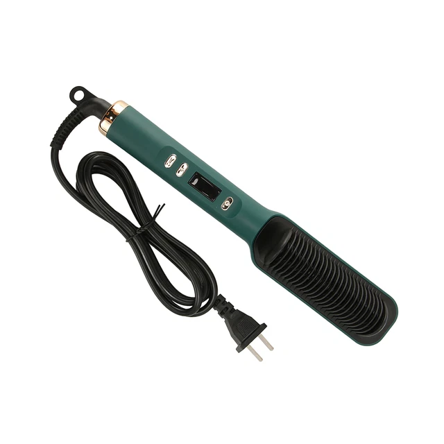 Hair Straightener Brush Fast Heat Less Damage LCD Display Temps Negative Ion Zz1