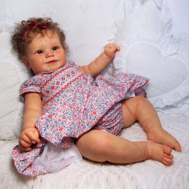 60cm/24in Lifelike Reborn Baby Dolls Vinyl Silicone Newborn Doll Girls Handmade