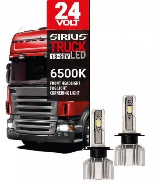 KIT LAMPADE 2X LED Headlight Sirius Truck h7 24v 6000k CAMION MEZZI PESANTI  EUR 68,00 - PicClick IT