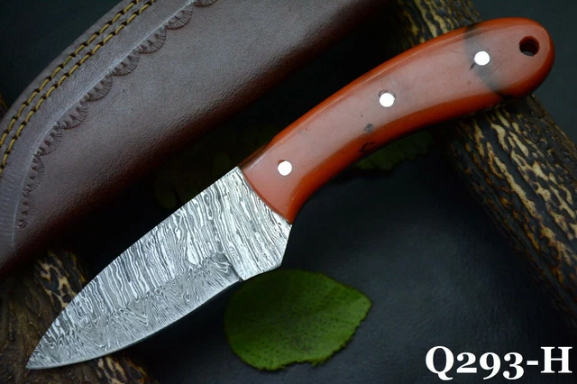 8.3" OAL Custom Hand Forged Damascus Steel Hunting Knife Handmade (Q293-H)