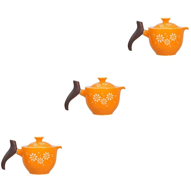 3 un. olla de té decorativa elegante tetera giratoria tetera cerámica
