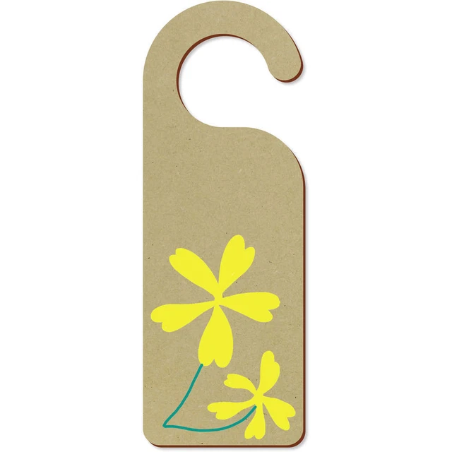 ""Flores amarillas silvestres""." Colgador de puerta 200 mm x 72 mm (DH00034830)