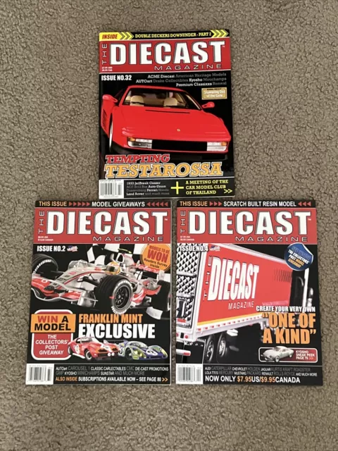 Lot of 3 The Diecast Magazine 2008 ?- Issues 02, 04, 32 Very Good Cond