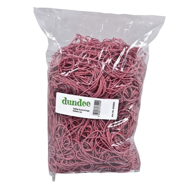 dundee Gummiringe rot, Ø 10,0 cm, 1000,0 g