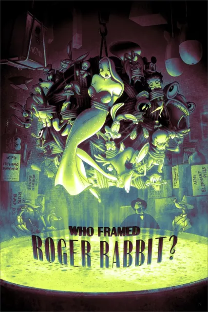 Who Framed Roger Rabbit Movie Poster Screen Print Art 24x36 Mondo