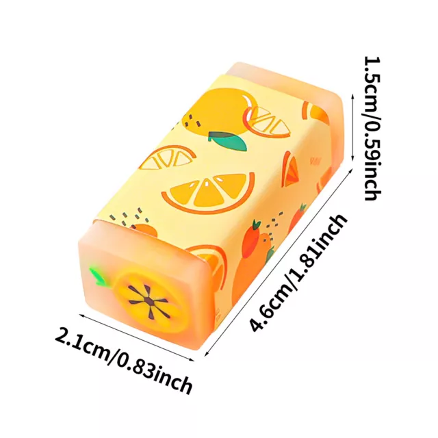 Pencil Eraser Students For Kids Cute Fruit Office Gift Random Style School