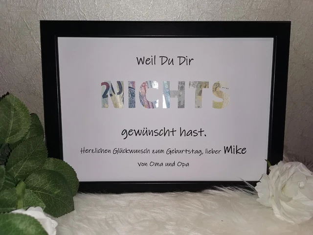 Personalisiertes Holz Rahmen Geschenk Zum 18. Geburtstag - 27x19cm