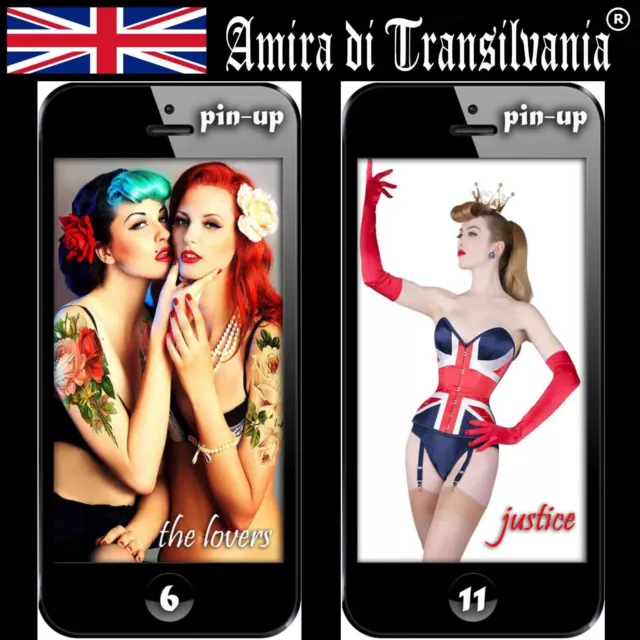 Pin Up Burlesque Tarot Karten Deck Orakel schönes Mädchen Erotik Körper Frauen