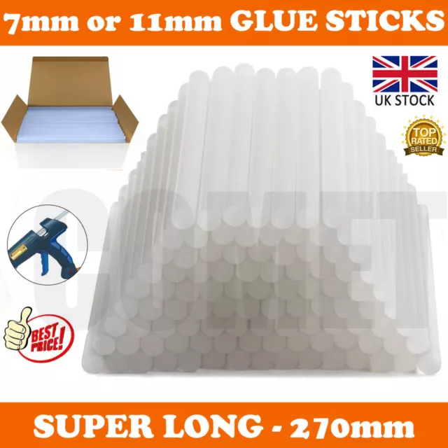 HOT MELT GLUE GUN STICKS 7mm / 11mm x 200mm LONG FOR CRAFT ADHESIVE CLEAR MINI