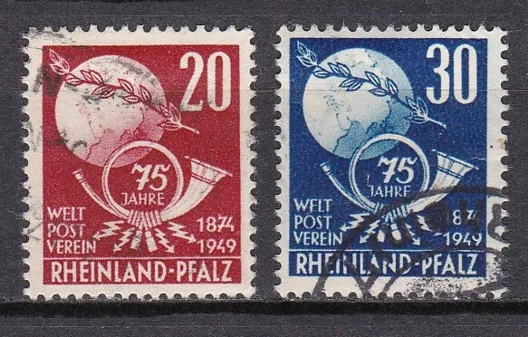 (T 427) Französische Zone, Rheinland/Pfalz, Nr. 51/52, gest.
