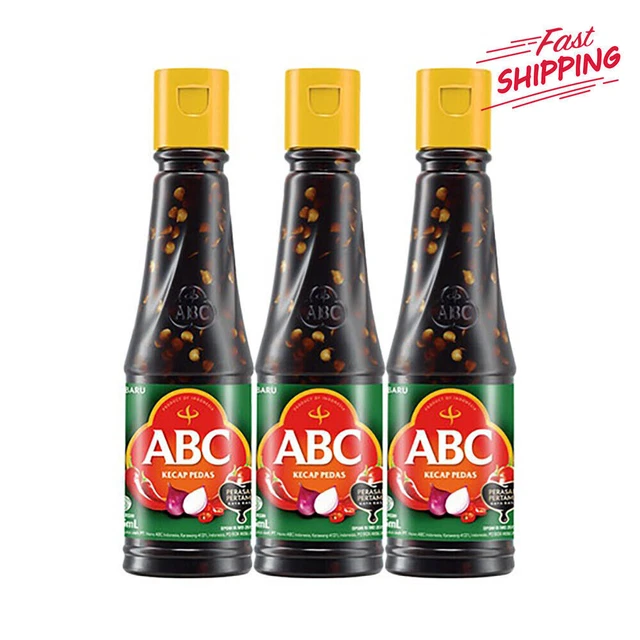 3x133ml [ABC] Kecap Manis Pedas Salsa di soia piccante dolce Shoyu...