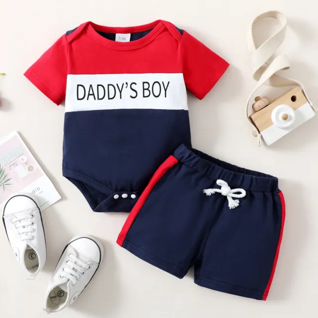 Newborn Infant Baby Boy "DADDY'BOY" Romper Bodysuit Jumpsuit Clothes Outfit Set