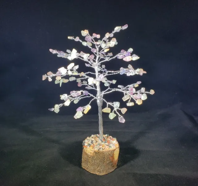 Natural Fluorite Gemstone Chip Tree With 150 Stones Crystal Tree Of Life