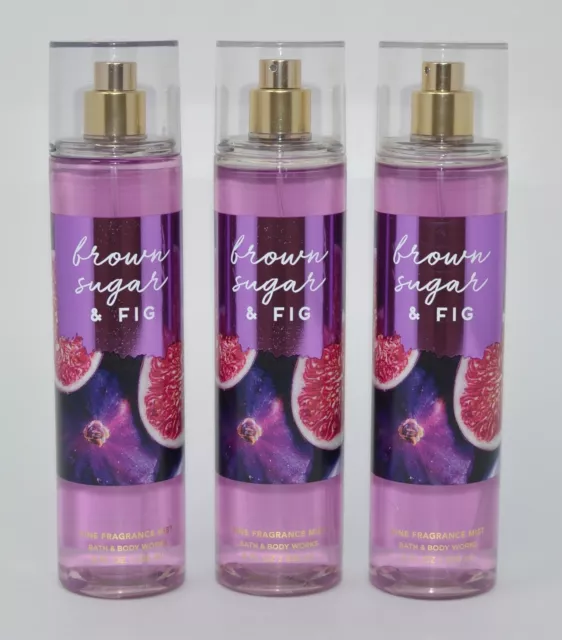 3 Bath & Body Works Marrón Azúcar E Higos Fragancia Fina Niebla Cuerpo Spray 8 Oz Grande