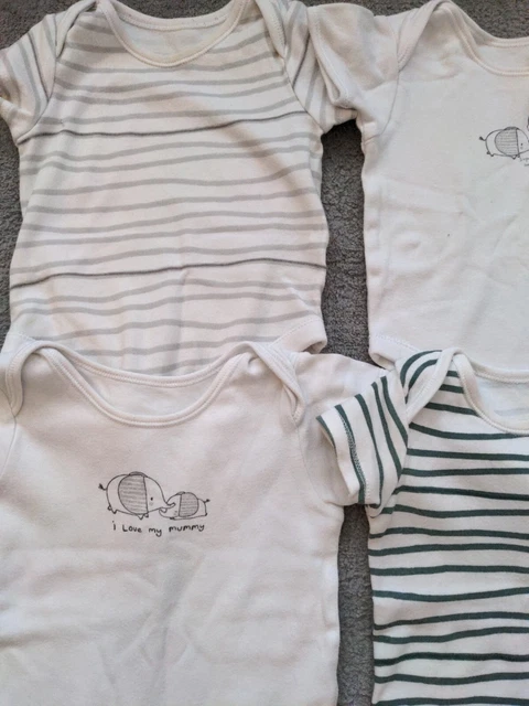 bundle baby boys 6-9 months clothes short sleeve top & vests bodysuits x 7 2