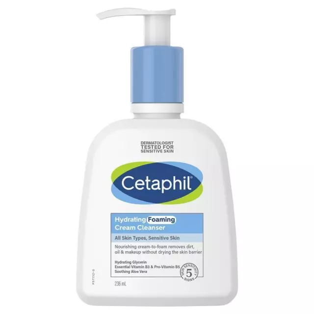 Cetaphil Hydrating Foaming Cream Cleanser 236ml