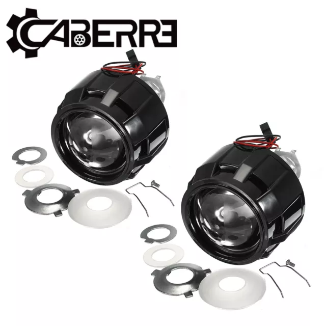 2X 2.5'' Bi-Xenon Projector Lens Hi-Lo Beam Car Retrofit For H4 H7 Headlight RHD