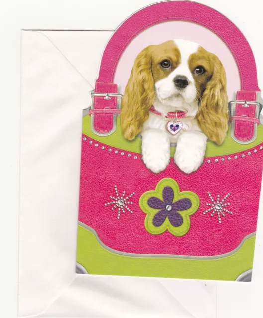 Cavalier King Charles Spaniel Dog Blank Inside Greeting Card