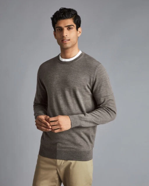 Tm lewin online merino wool jumper