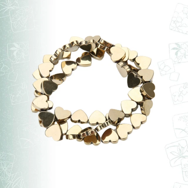 European Bead Spacers Heart Loose Beads Charm Braclets Heart Bracelet Suite 10