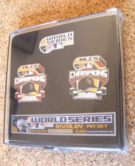 2007 Boston Red Sox Colorado Rockies World Series pin WS W.S. Rivalry 3-pin set