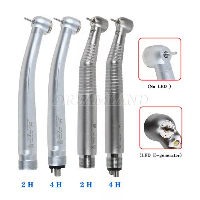 Dental High Speed LED E-generator /No-LED Handpiece fast Turbine Rotor 2/4H Fa