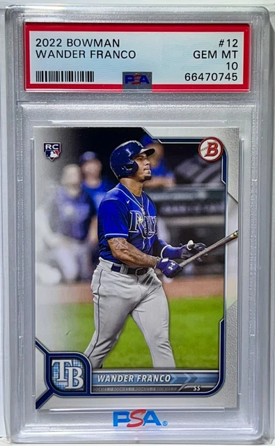 2022 Bowman WANDER FRANCO Rookie #12 PSA GEM MINT 10 RC Rays