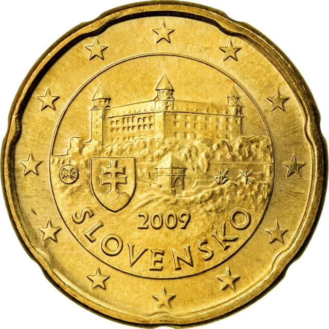 [#760158] Slovacchia, 20 Euro Cent, 2009, SPL+, Ottone, KM:99