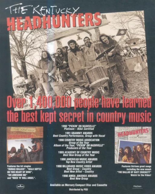 Sfbk52 Picture/Advert 13X11 The Kentucky Headhunters Pickin' On Nashville