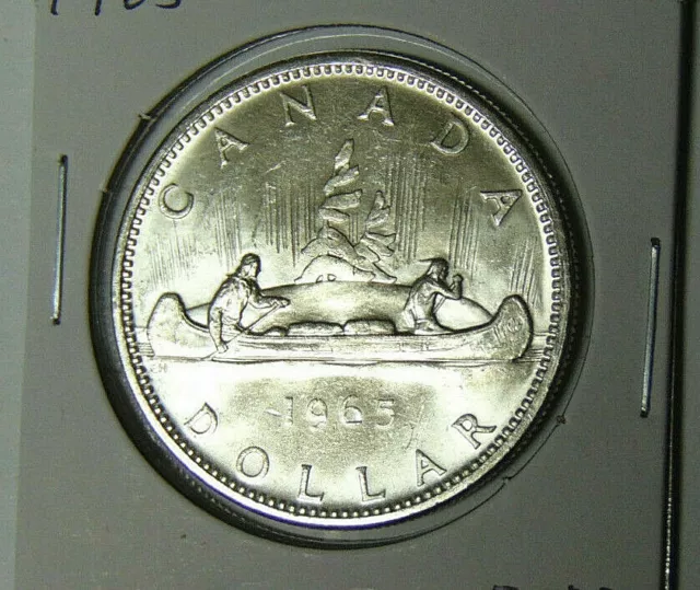 1965 Canada Silver Dollar Elizabeth II Voyager Dollar (42321)