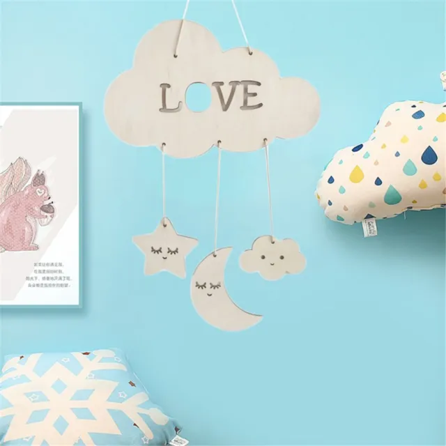 Wooden Wall Hanging Home Ornaments Baby Room Decoration Photography Props