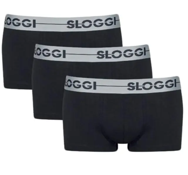 Mens Sloggi 3 pack  Black GO Hipster Trunks size 38 waist