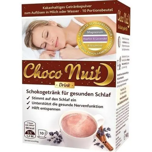 CHOCO Nuit Schokogetraenk f.guten Schlaf Pulver 10 St PZN: 7689045